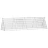 vidaXL Chicken Cage Silver 215 x 55 x 55 cm Galvanised Steel