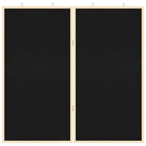 vidaXL Chalkboard Folding Black 80 x 1.4 x 80 cm Solid pine wood