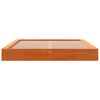 vidaXL Bed Frame without Mattress Wax Brown 150x200 cm King Size Solid Wood Pine