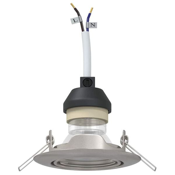 vidaXL Spotlight 24 pcs Silver 9 x 9 x 2.5 cm Metal