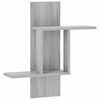vidaXL Wall Shelf Grey Sonoma 59 x 17 x 63 cm Engineered Wood
