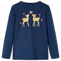 Kids' T-shirt with Long Sleeves Navy Blue 92