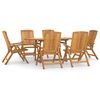 vidaXL 7 Piece Garden Dining Set Solid Wood Teak