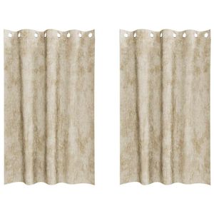 vidaXL Velvet Curtains 2 pcs Cream 175 x 140 cm Velvet