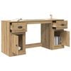 vidaXL Desk with Cabinet with Drawer Artisan Oak 154.5 x 50 x 75 cm