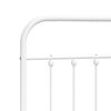 vidaXL Metal Bed Frame without Mattress with Footboard White 120x190cm