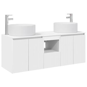 vidaXL Bathroom Cabinet Set 3 pcs White 129 x 44.5 x 80 cm