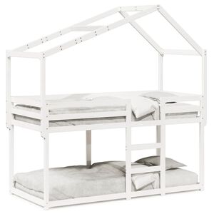 vidaXL Bunk Bed without Mattress White 80x200 cm Solid Wood Pine