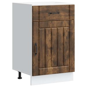 vidaXL Kitchen Base Cabinet "Lucca" Smoked Oak Engineered Wood