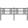 vidaXL Metal Replace Headboard Black 200cm