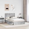 vidaXL Storage Bed Concrete Grey 135 x 190 cm Engineered Wood