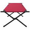 vidaXL Folding Camping Bed Folding Manual Red Oxford fabric