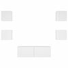 vidaXL 5 Piece TV Wall Cabinets with LED Lights White