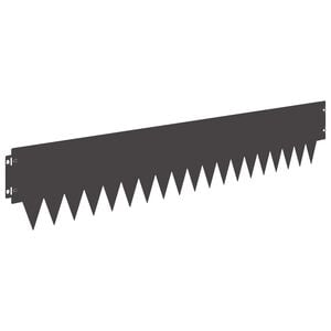 vidaXL Lawn Edging 20 pcs 103 x 20 cm metal Black