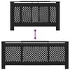 vidaXL MDF Radiator Cover Black 205 cm