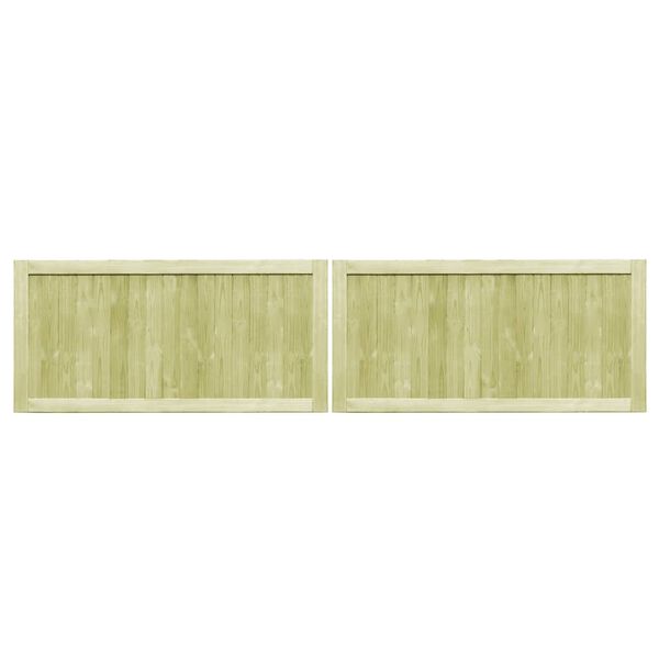vidaXL Garden Gates 2 pcs Impregnated Pinewood 300x75 cm
