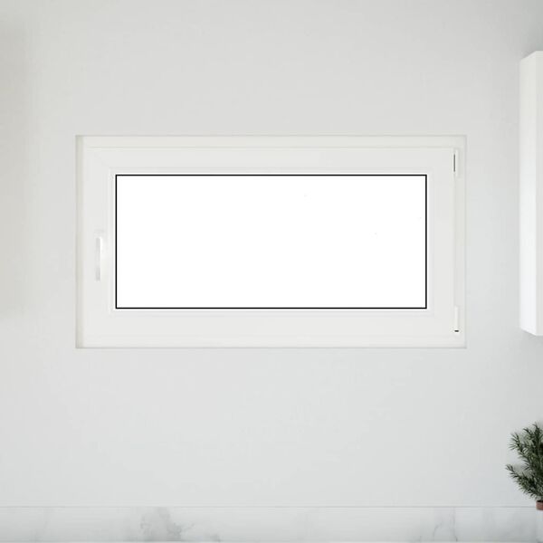 vidaXL Basement Window "RISOR" 110x70 cm Tilt&Turn DIN Right White