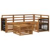 vidaXL Outdoor Sofa Set 5 pcs Natural 59 x 59 x 37 cm Polyester