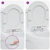vidaXL Quick Release Toilet suitable for Seat White 44 x 36.4 x 3.4 cm