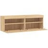 vidaXL TV Wall Cabinets with LED Lights 2 pcs Sonoma Oak 60x30x40 cm