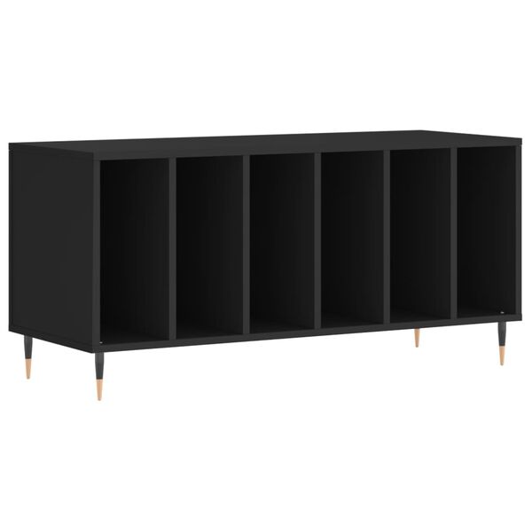 vidaXL Record Cabinet Black 100x38x48 cm Engineered Wood