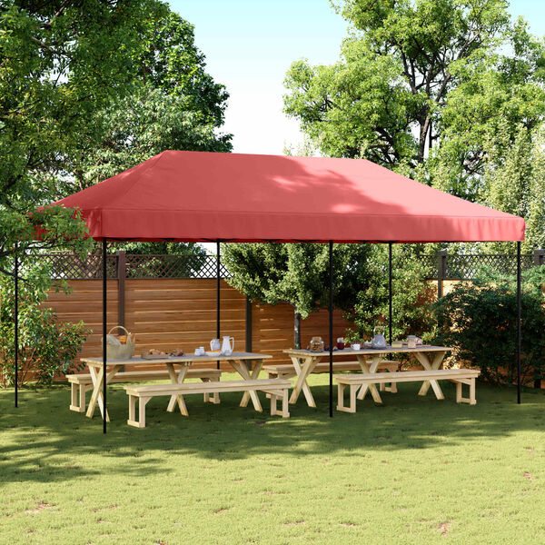 vidaXL Party Tent Folding Burgundy 292 x 580 x 315 cm Oxford Fabric