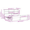 vidaXL Bed Frame without Mattress Wax Brown 200x200 cm Solid Wood Pine