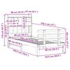vidaXL Bookcase Bed without Mattress 90x190 cm Single Solid Wood Pine