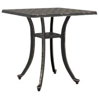 vidaXL Garden Table Bronze 53x53x53 cm Cast Aluminium