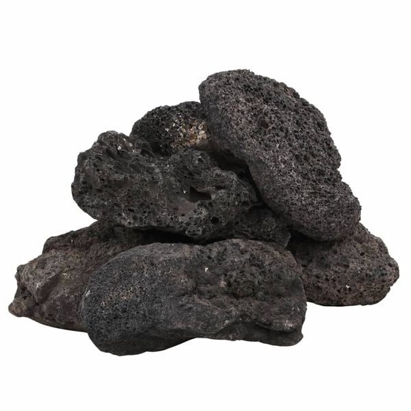 vidaXL Volcanic Rocks 10 kg Black 10-30 cm