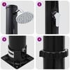 vidaXL Outdoor Solar Shower Black 217 cm PVC and aluminium