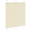 vidaXL Pleated Blind Cream 120x100 cm Fabric Width 119.4 cm Polyester