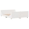 vidaXL Bed Frame without Mattress White 120x190 cm Small Double Solid Wood Pine
