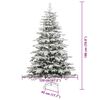 vidaXL Artificial Hinged Christmas Tree White 180 cm PE and PVC