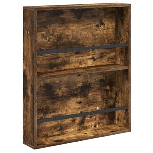 vidaXL Magazine Rack Smoked Oak 60 x 12 x 70 cm Engineered Wood