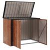 vidaXL Garden Storage Box Brown 151.5 x 82 x 110.5 cm Steel