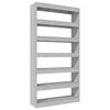 vidaXL Book Cabinet/Room Divider Grey Sonoma 100x30x198 cm Engineered wood