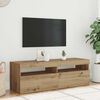 vidaXL TV Cabinet with LED Lights Artisan Oak 120x35x40 cm Engineered Wood