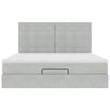 vidaXL Ottoman Bed with Mattresses Light Grey 180x200cm Velvet