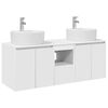 vidaXL Bathroom Cabinet Set 3 pcs White 49.5 x 44.5 x 65 cm