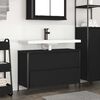 vidaXL Bathroom Basin Cabinet with Drawers Black Oak 90x34.5x60 cm