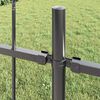 vidaXL Garden Fence 6 pcs Grey 10.2 x 0.8 m Powder-coated Steel