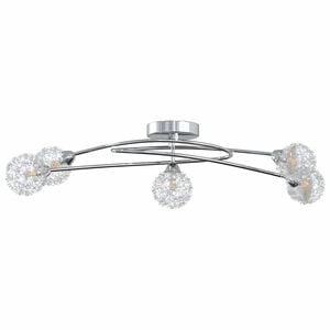 vidaXL Ceiling Lamp with Mesh Wire Shades for 5 G9 LED Lights