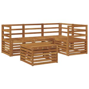 vidaXL Outdoor Sofa Set 5 pcs Natural