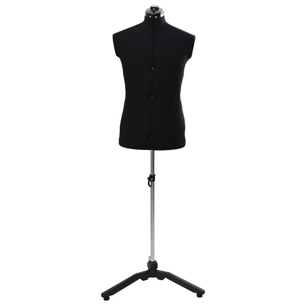 vidaXL Adjustable Dress Form Female Manual Black 37.5-45.5 inch Fabric