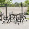 vidaXL Garden Dining Set Folding 5 pcs Anthracite Steel