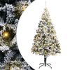 vidaXL Artificial Christmas Tree with 300 LEDs with Stand White 180 cm