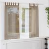 vidaXL Voile Curtains with Loops 2 pcs Light Brown 140x175 cm