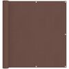 vidaXL Balcony Screen 110 x 400 cm Oxford Fabric Rectangular Brown