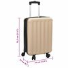 vidaXL Suitcase Folding Champagne 34 x 23 x 55.5 cm ABS Plastic
